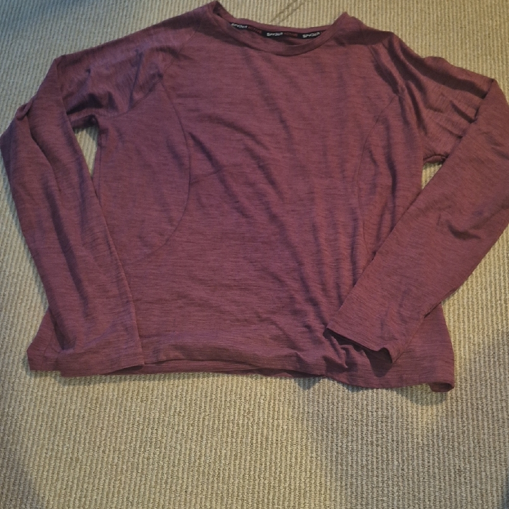 Spyder Women's Long-Sleeve Crewneck Top in Plum Heather